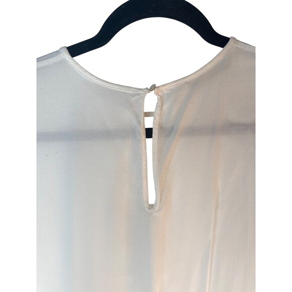 2/$30 ZARA Basic Small White Blouse With Black Lace Trim - Picture 7 of 11